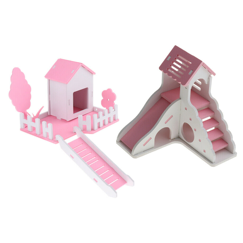 2 Pcs Hamster House Nest Small Animal Hideout, Pet Mini Hut,Hamster Cages