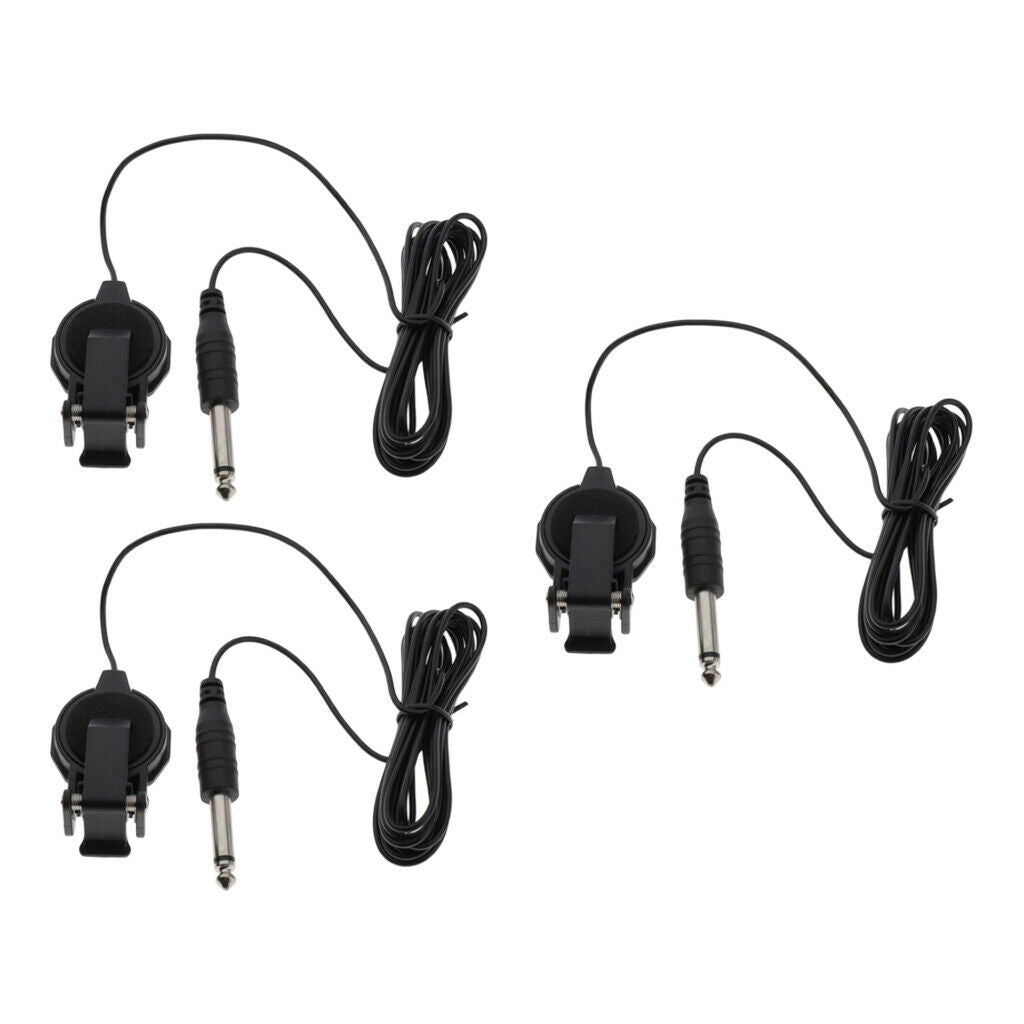 3 lot Sound Pickup Amplifier Transducer Stick with Clip Ukulele Instrumenets