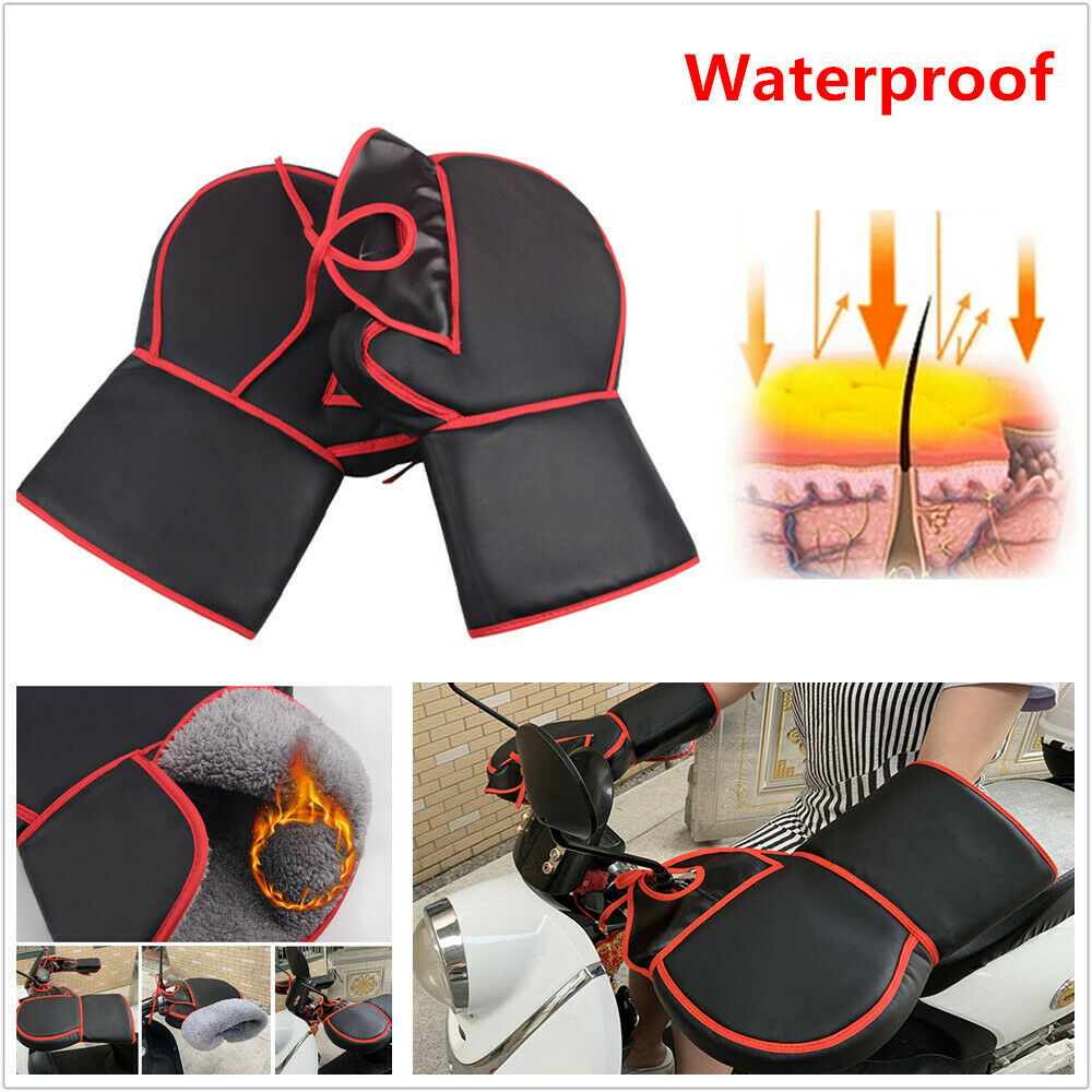 Pair Motorcycle Electric Battery Bike Warm Thickening Hand Cold Windproof Gloves