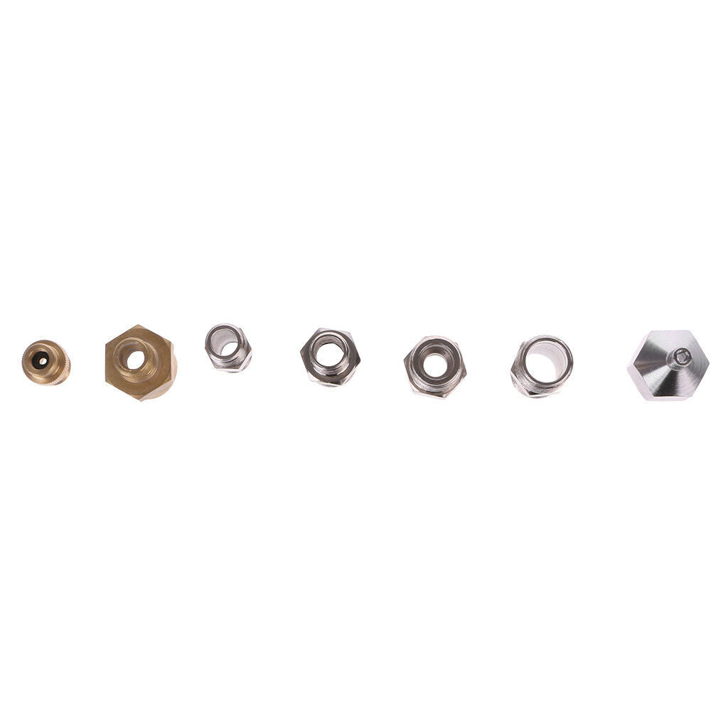 7Pcs Airbrush Adaptor Kit Fitting Connector For Compressor & Spray Gun Hose Set