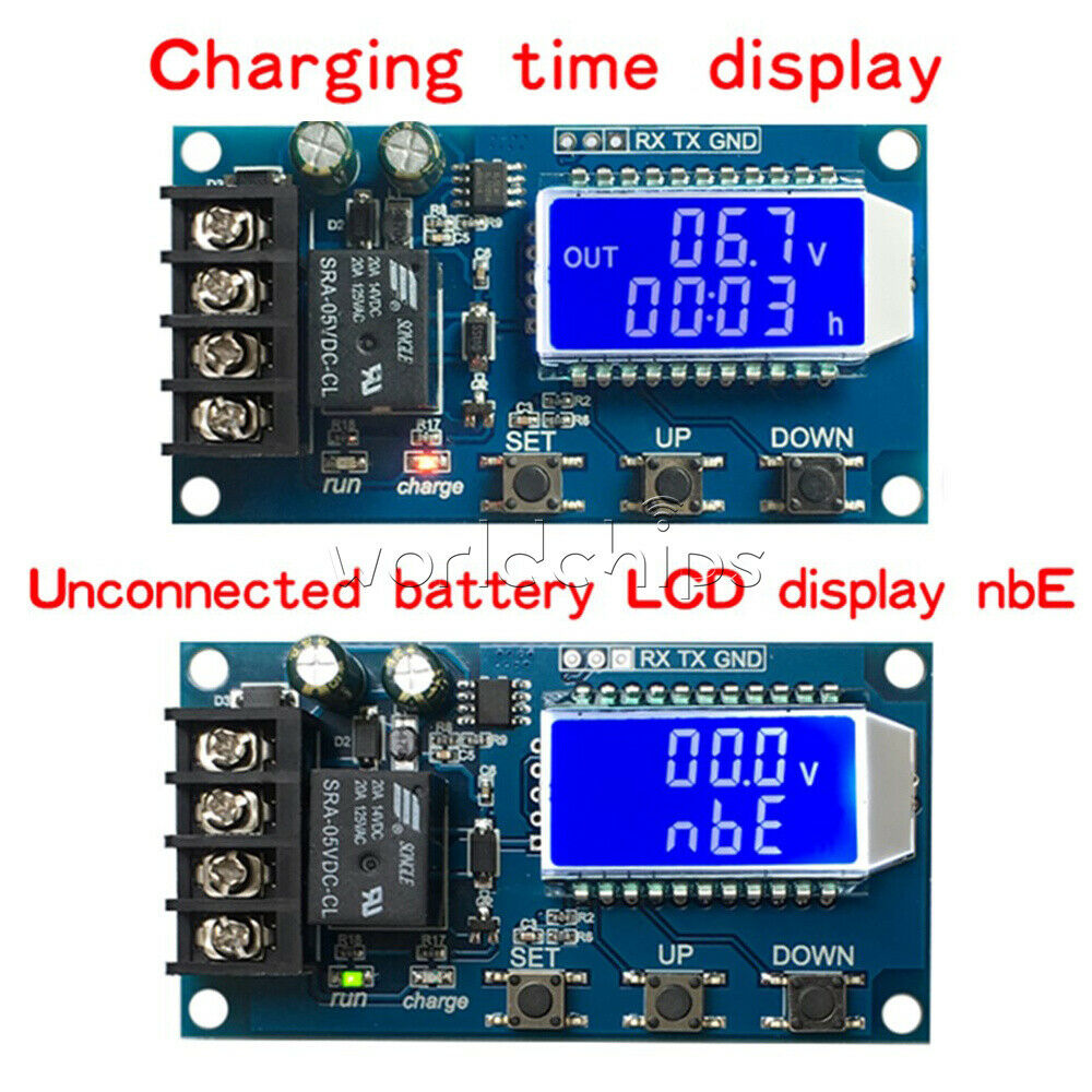 10A Lithium Battery Charge NC Control Module Protection Board LCD Display 6V-60V
