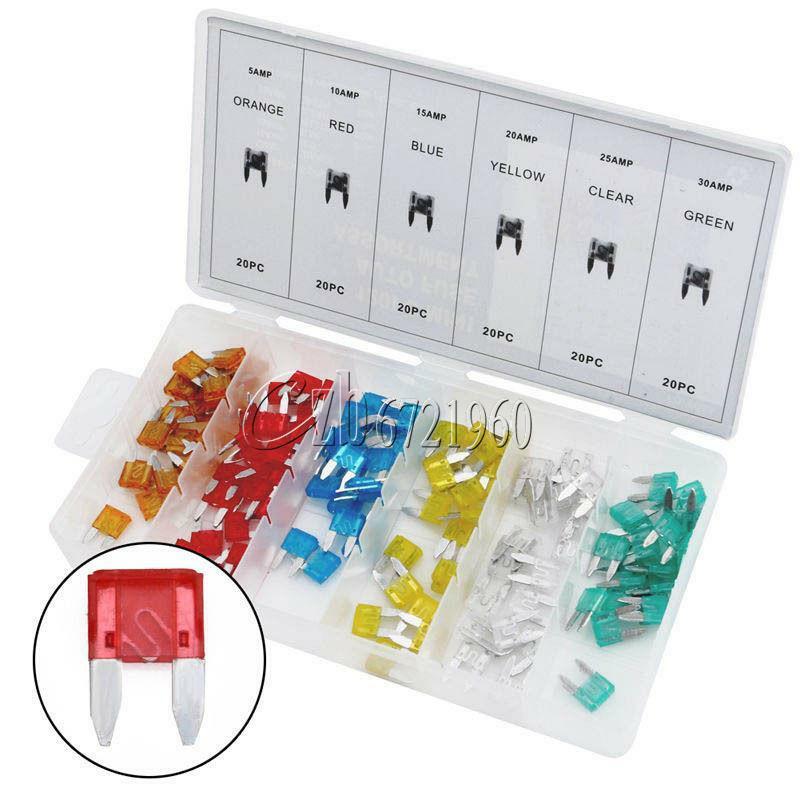 120PCS Assorted Car Fuse Auto Truck SUV Fuses Mini Blade Fuse Kits 5-30 AMP CZ