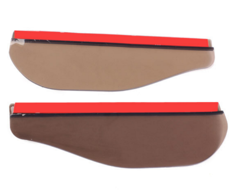 2Pcs Side Rear Mirror Visor Car Accessories Rain Snow Guard Black Eyebrow Set ~