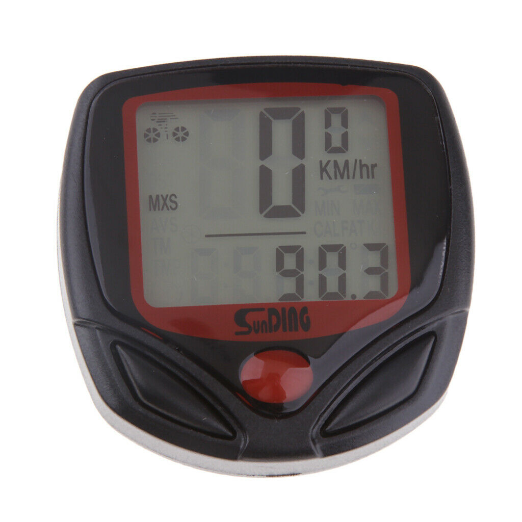 Black Universal Motorcycle LCD Digital Odometer Speedometer Tachometer Gauge