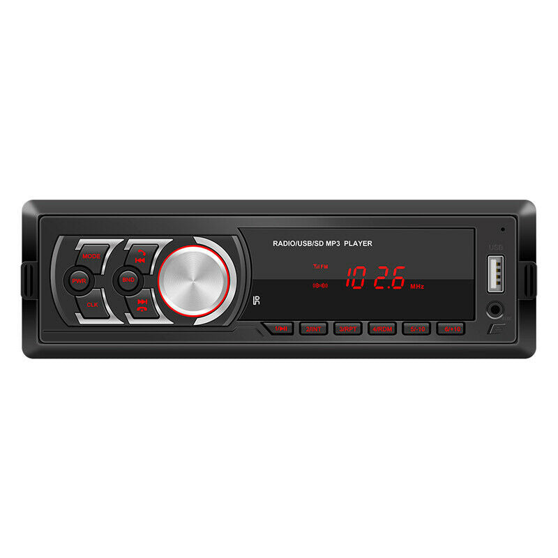 12V Universal Detachable Panel Car Bluetooth Radio FM USB MP3 Player RCA Output