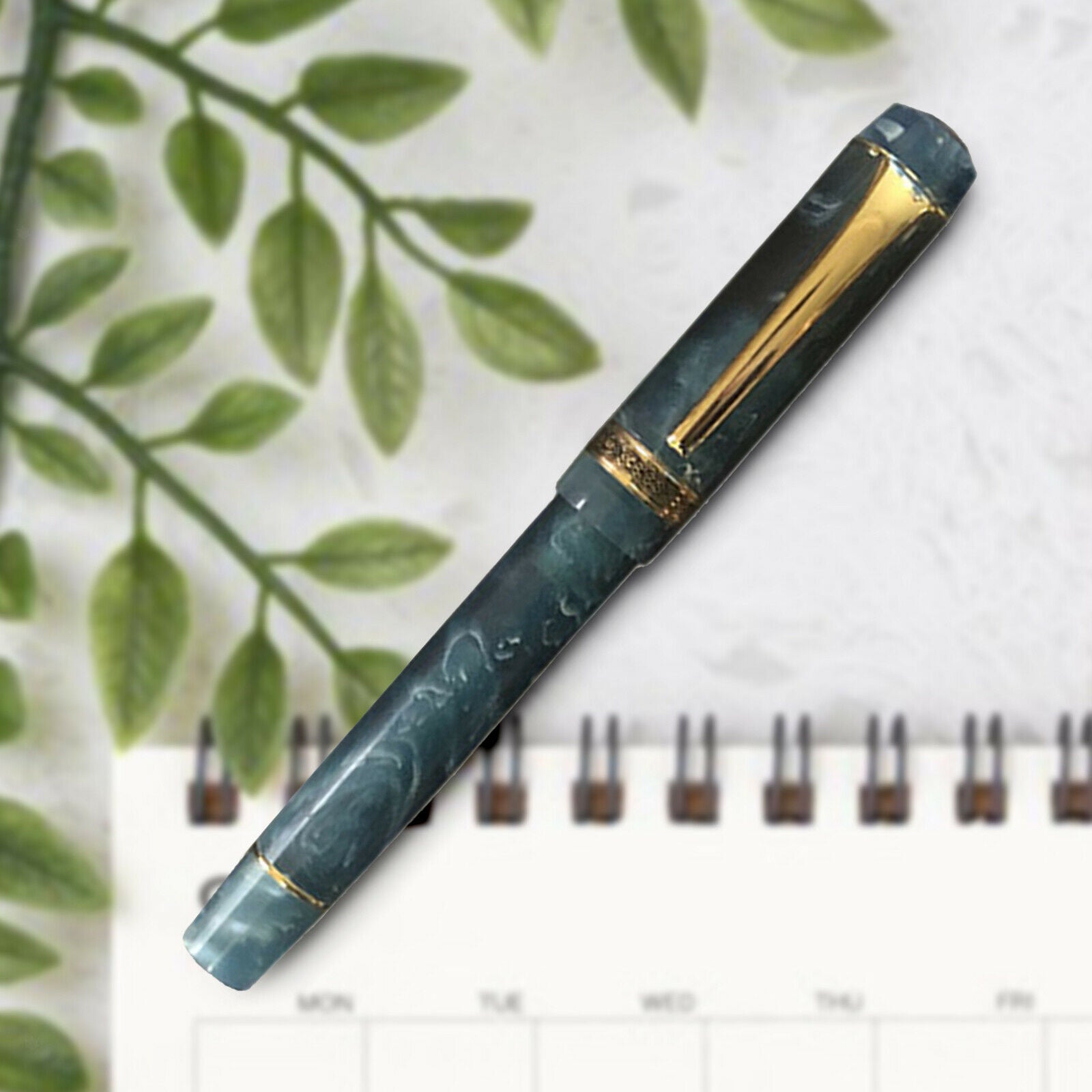 Fountain Pen Golden Clip Writing for Signature Colleague Supplies Blue