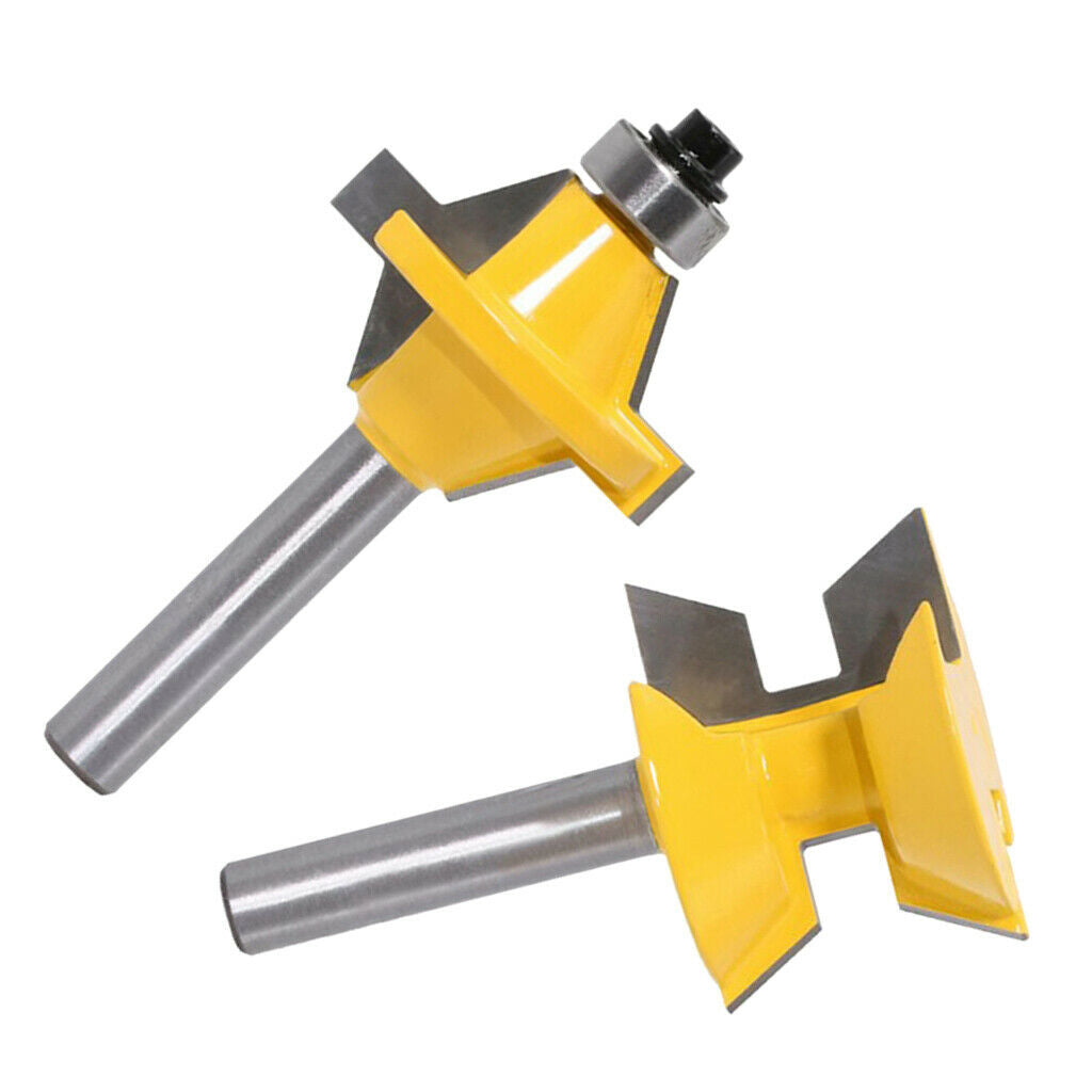 2 pcs Carbide Rail and Stile Router Bit Ogee 8mm Shank Wood Willing Cutter