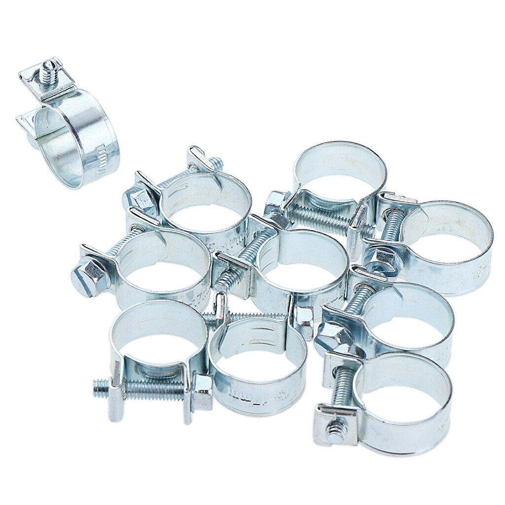 40Pcs/Set Stainless Steel Fuel Injection Style Hose Clamps Clip Petrol