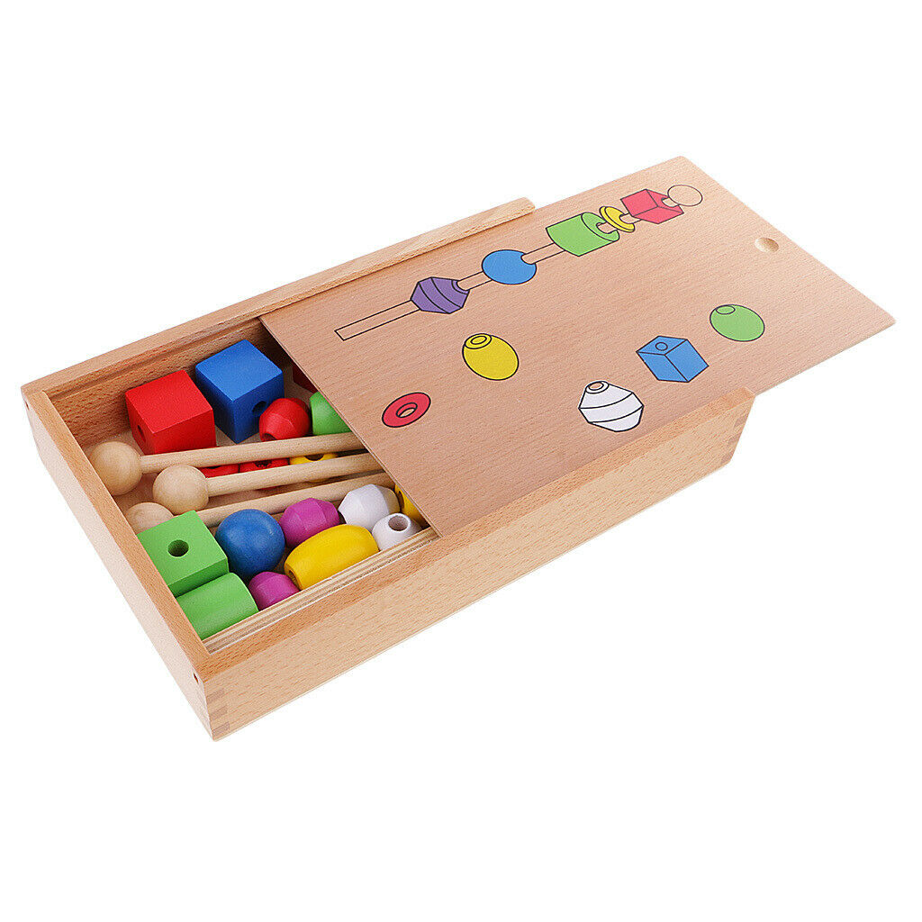 6 Colors Stacking Building Beads Kids Early Learning Educational