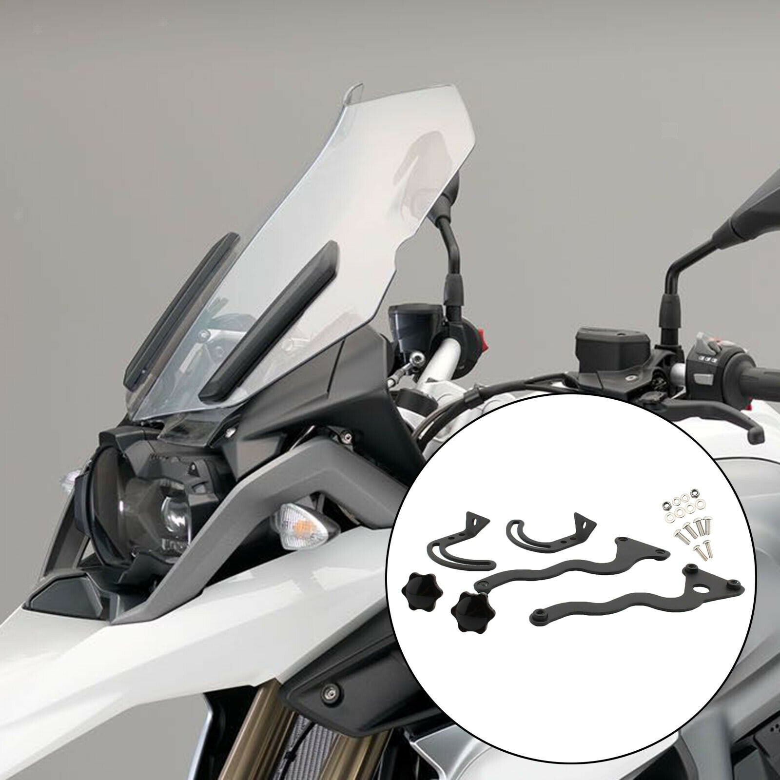 1 Set Iron Motorcycle Windscreen Bracket Kits for BMW R1250GS 18-21 Series