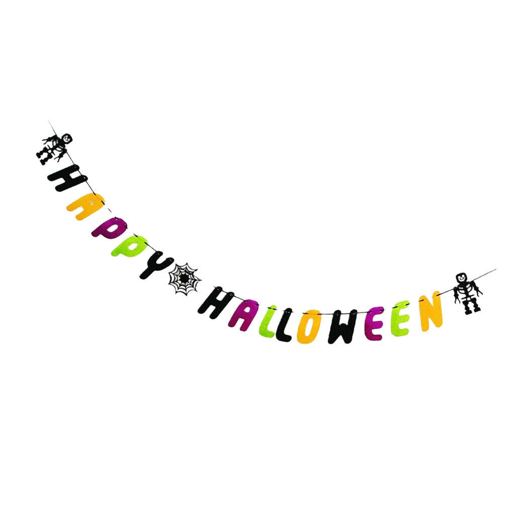 Skeleton Letters Halloween Banner Hanging Ornaments Photo Props Supplies