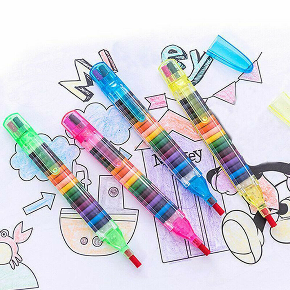 20 Colors 2PC Funny Children Painting Toys Baby Wax Crayon Creative Educational