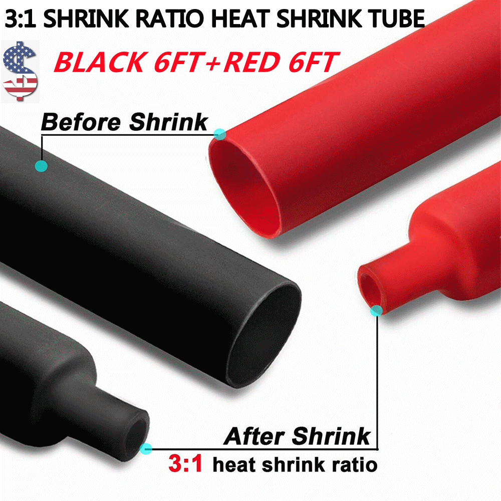 3/4" Heat Shrink Tubing 3:1 Marine Grade Wire Cable Wrap Adhesive Lined