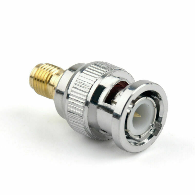 10Pc Adapter Converter BNC Male Plug To SMA Female Jack Pin RF Coaxial AT2