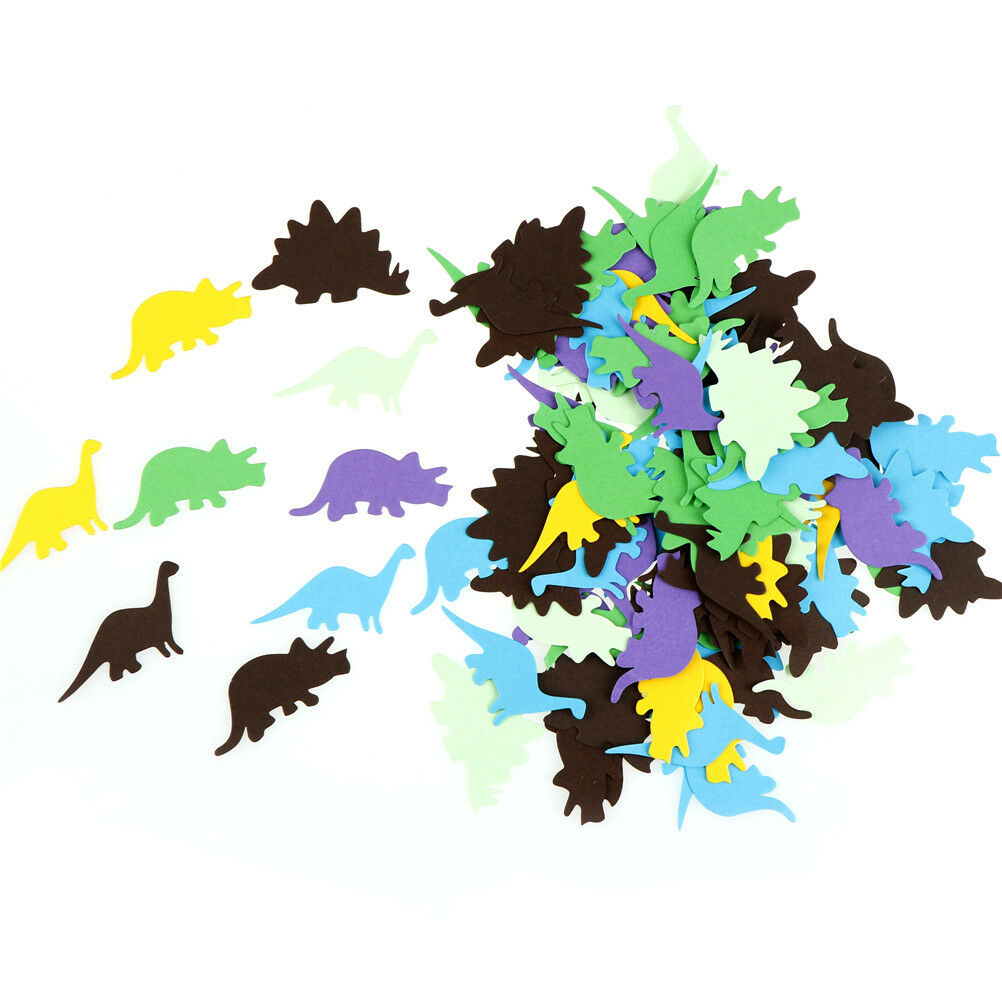 100pc Multicolor Confetti Dinosaur Paper Confetti Wedding Birthday Party .l8