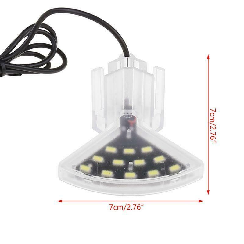 EU 100-240V LED Clip-on Fish Tank Aquarium Lighting Bulb White Light