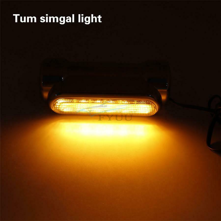 1 Pair Black Driving Light Crash Bar Light Kit For Motorcycle With 1.25'' Bars