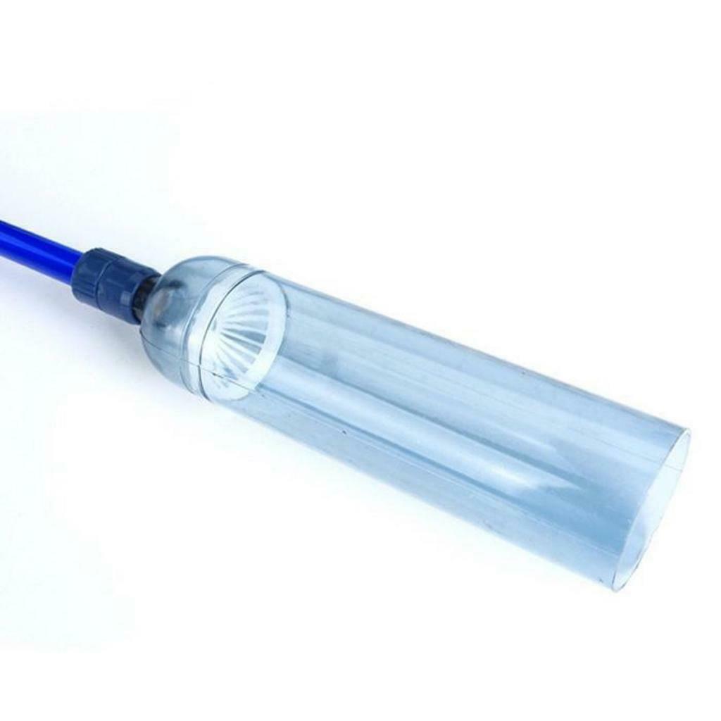 Blue Fish Tank Gravel Sand Cleaner Long Nozzle Water Changer Flow Controller