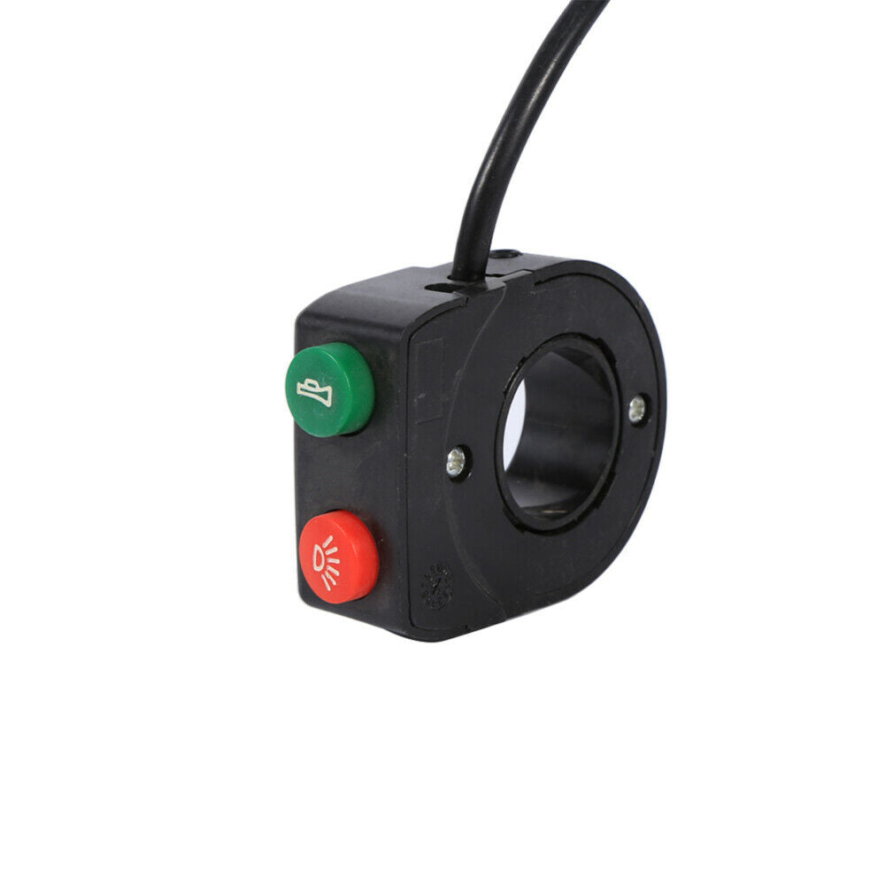DC 12V 7/8" Head Light Switch Horn ON/OFF Button For Motorcycle E-bike Scooter