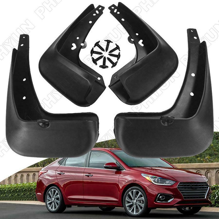 4Pcs Mud Flaps Splash Guards Fender Protector For Hyundai Accent 2011-2015 2016