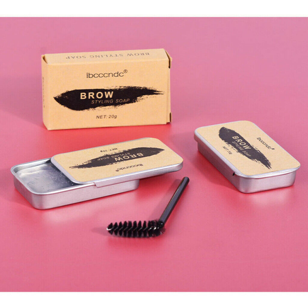 Makeup Eyebrow Soap Wax 4D Brow Styling Shaping Gel with Brows Shaper Brush