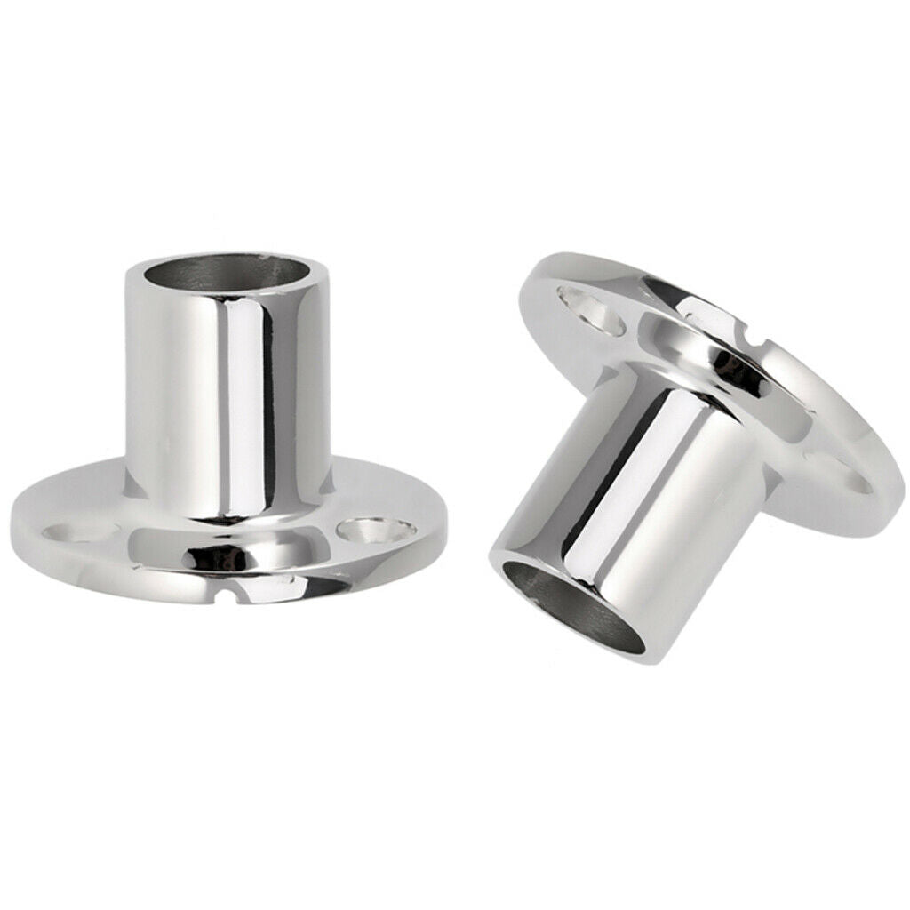 2x Boat Rail/Stanchion Base for 1"/25mm Tube 90 Degree 316 Stainless Steel