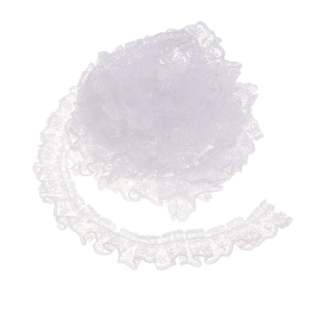 2 pieces 5 yards ribbon flowers elastic lace trim craft accessories