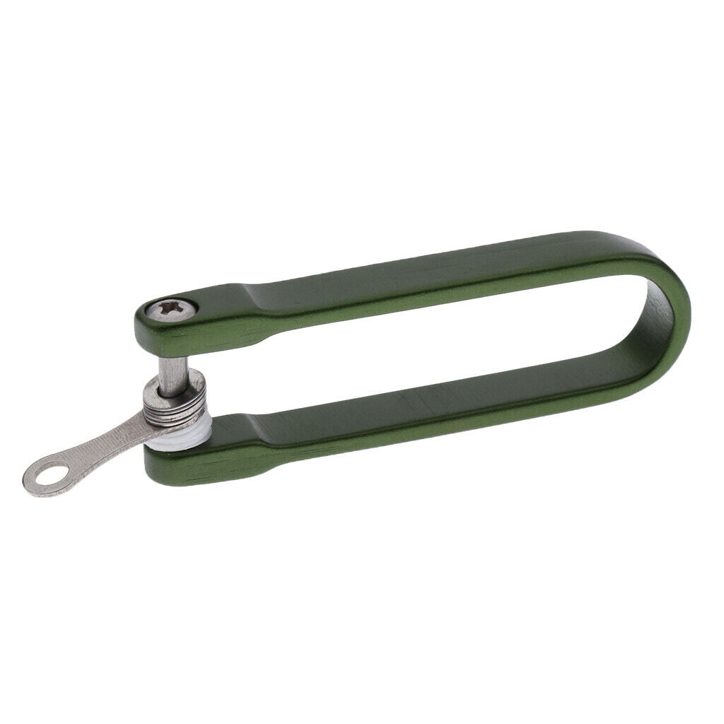 Aluminum U Shape Key Holder Organizer Clip Folder Keychain Pocket Tool Green