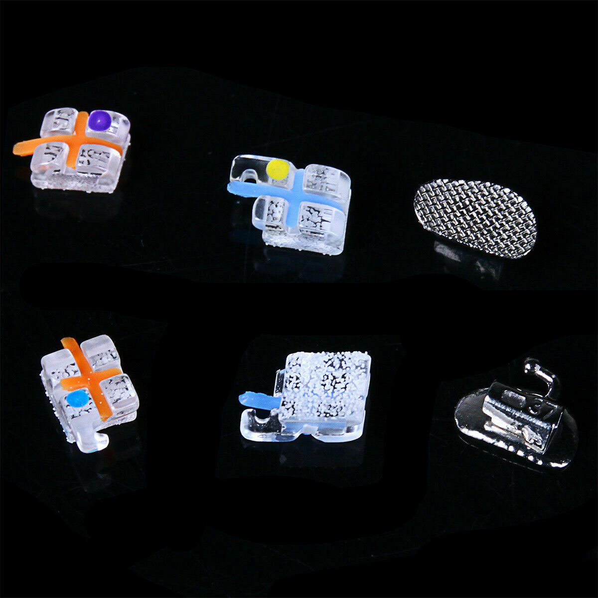 Dental Positioning Sapphire Brackets Mini Roth 022,Hook 345 w/Buccal Tube AZDENT