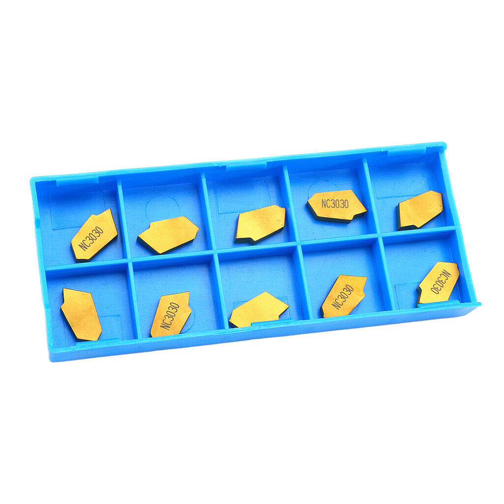 Pack of 10 GTN3 Carbide Parting Off Tips Inserts Cutting CNC Tool Accs