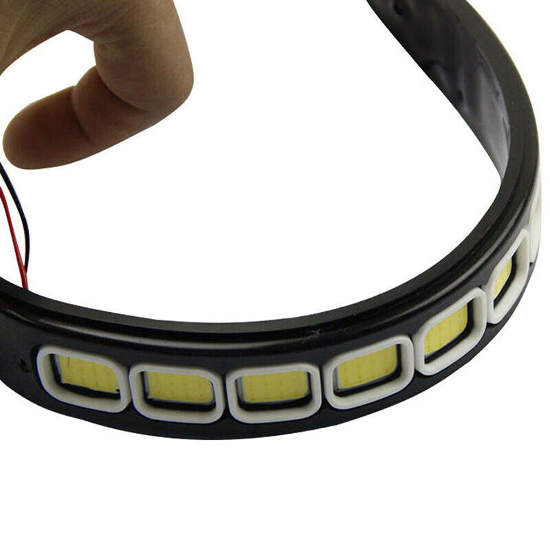 1X 10Led Daytime Running Light Drl Cob Strip Lamp Fog Car Driving Wat HfLDUK LS