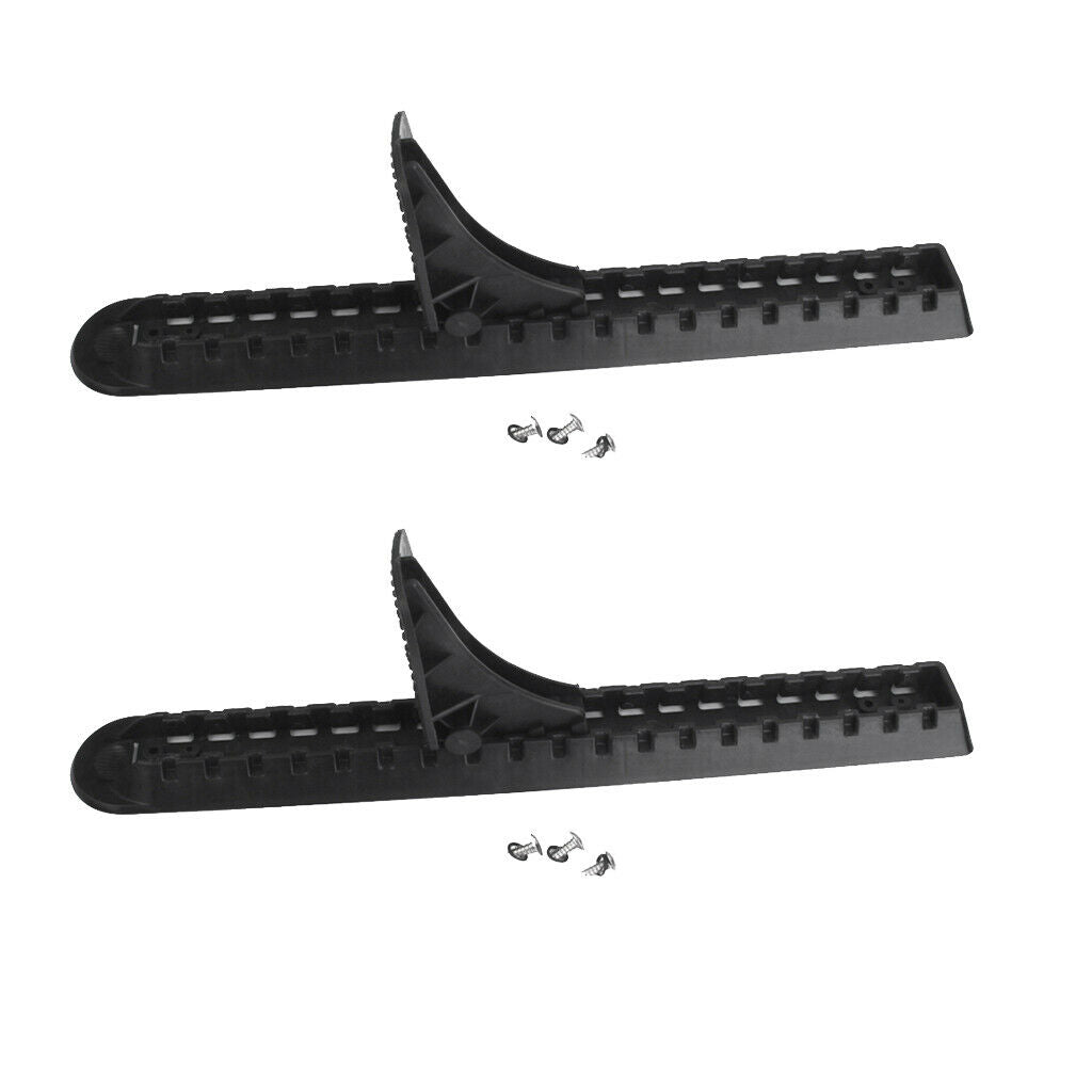 2pc Black Nylon Adjustable Marine Boat Kayak Foot Brace   Lock Accessories