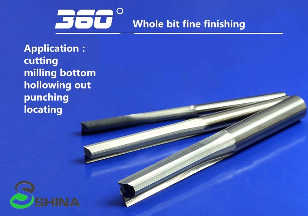 10x 1/8" Double Flute Straight Slot CNC Router Bits Tungsten Carbide 3.175*17mm