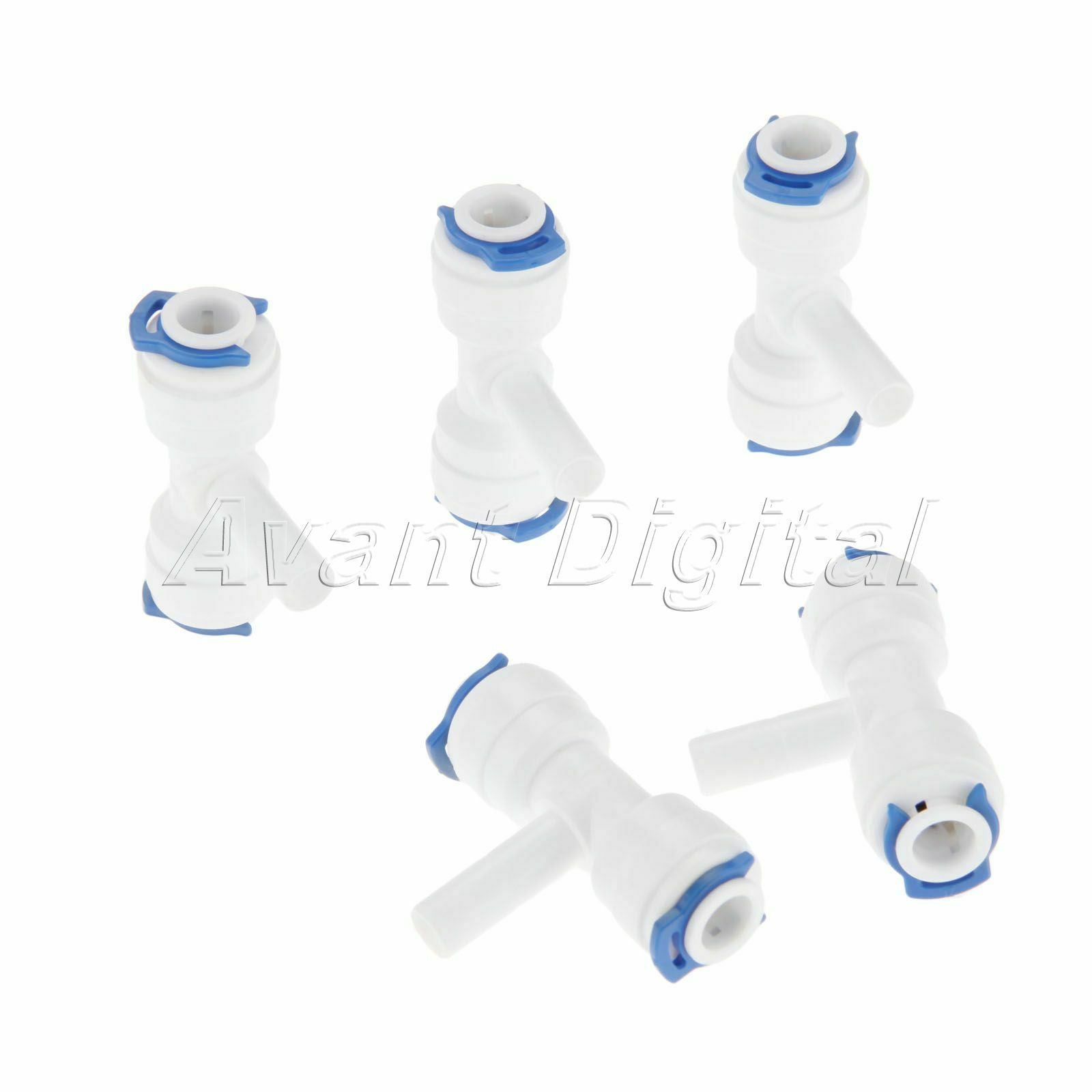 5pcs T Shape Tee Water Filter Connector Reverse Osmosis System Forting 1/4" Hose