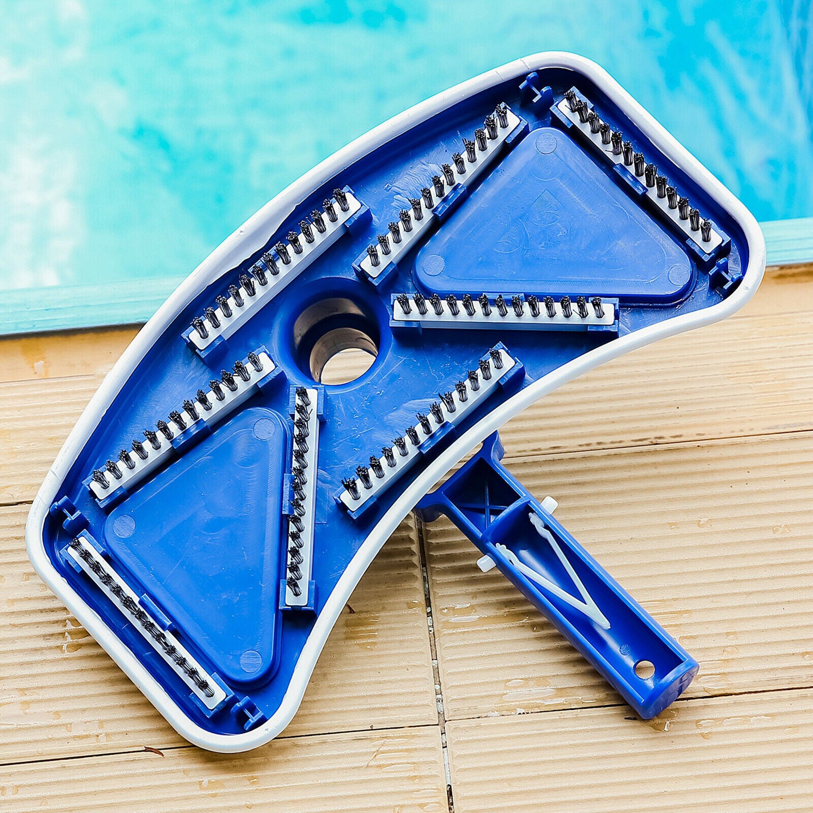 Portable Plastic 14in Pool Vacuum Head Clean Fallen Leaves Hair Hose Parts