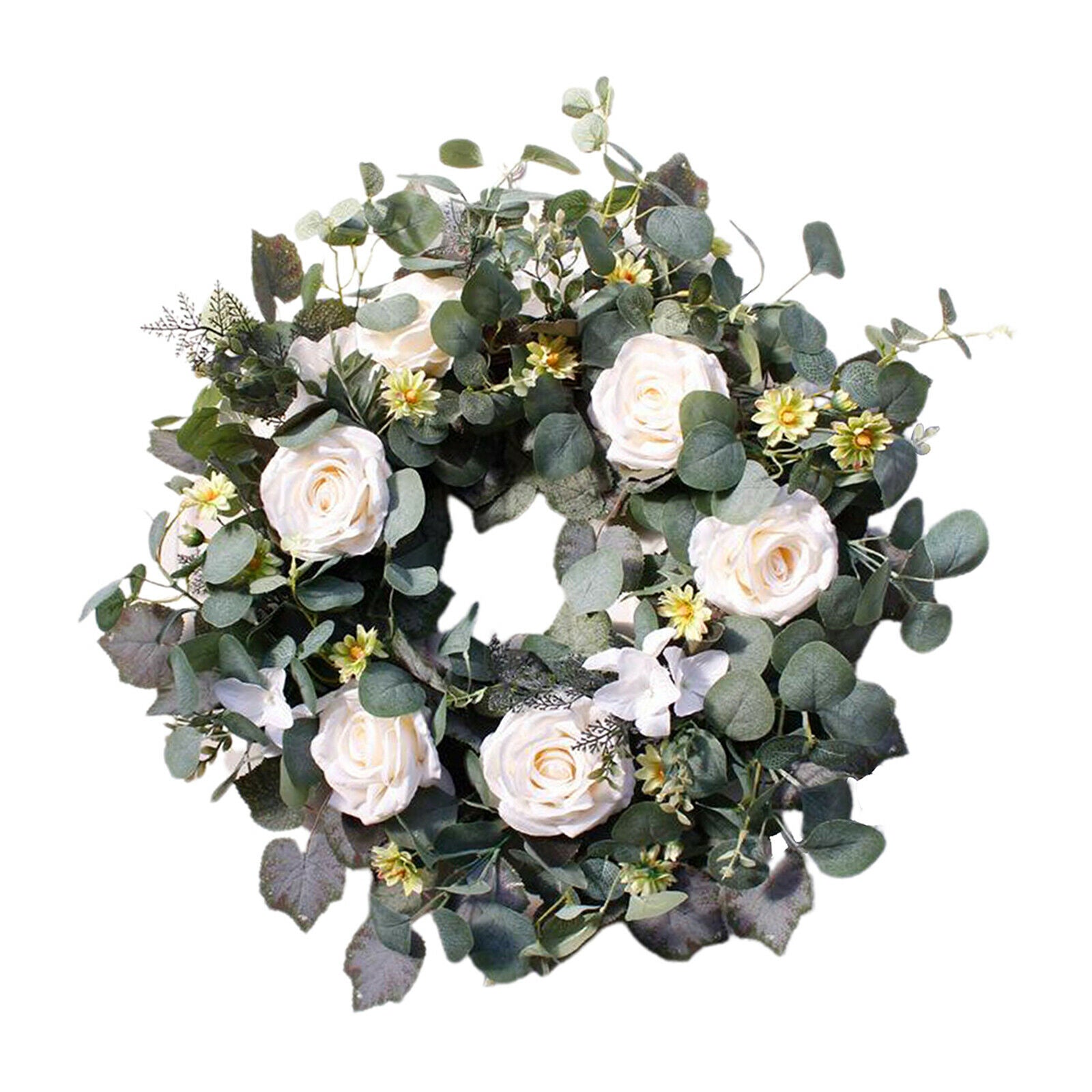 22" Easter Eucalyptus Wreath Front Door Leaves Flower Garland Spring Summers