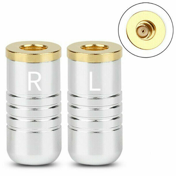 1X MMCX Female Earphone Pins Audio Adapter For UE900 SE535 SE215 W30 Chrome AT2
