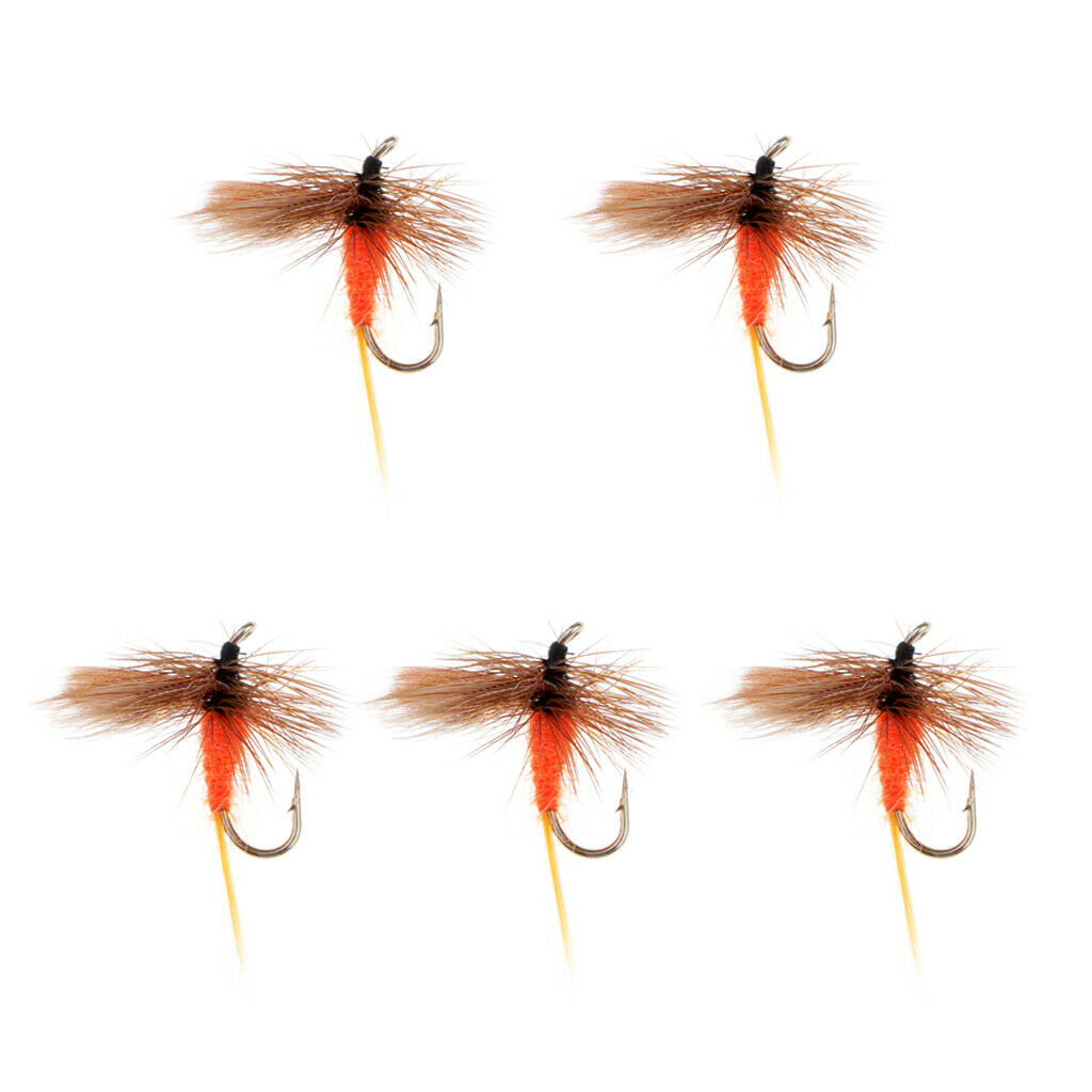 5pcs Fishing Flies Simulation Insect Flies Fly Fishing Lures Hook Baits Suitable