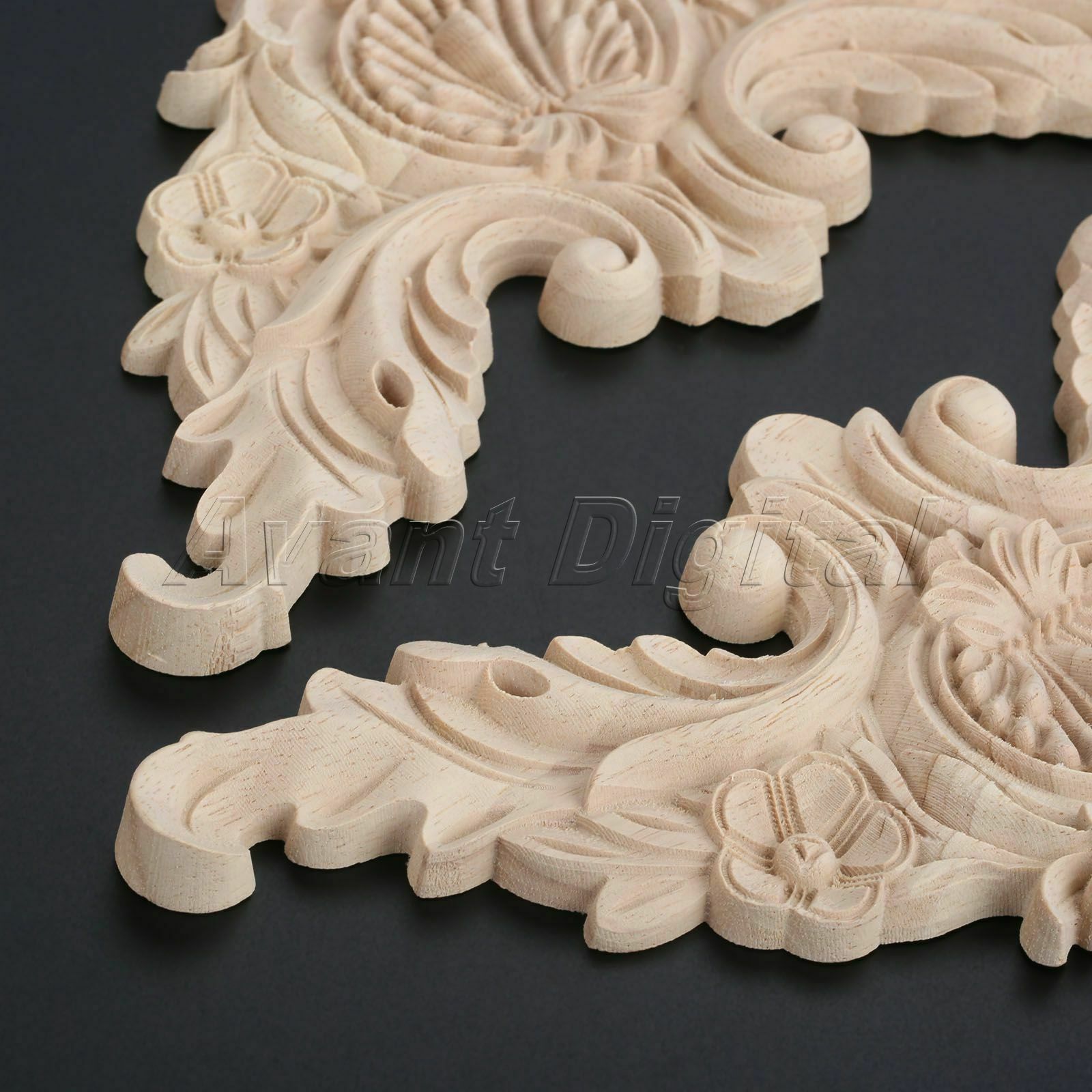 17*17cm European Home Decoration Corner Flower Onlay Applique Wall Door Cabinet