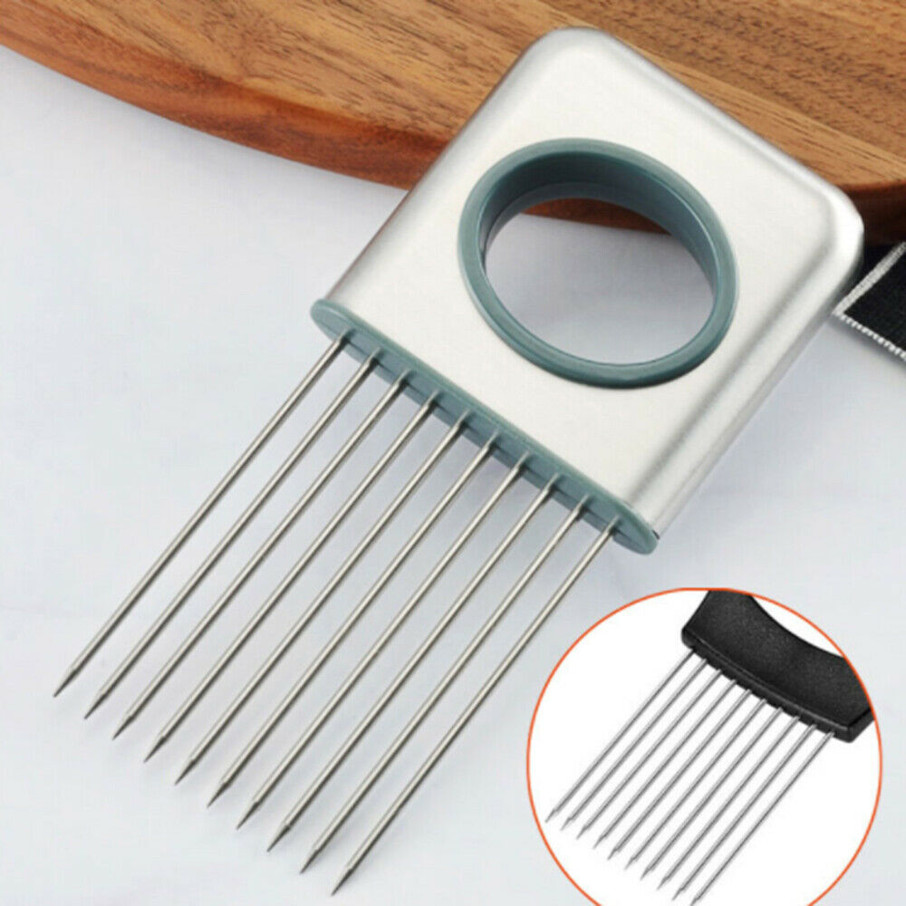 Stainless Steel Onion Needle Onion Fork Vegetables Fruit Slicer Cutting Tools