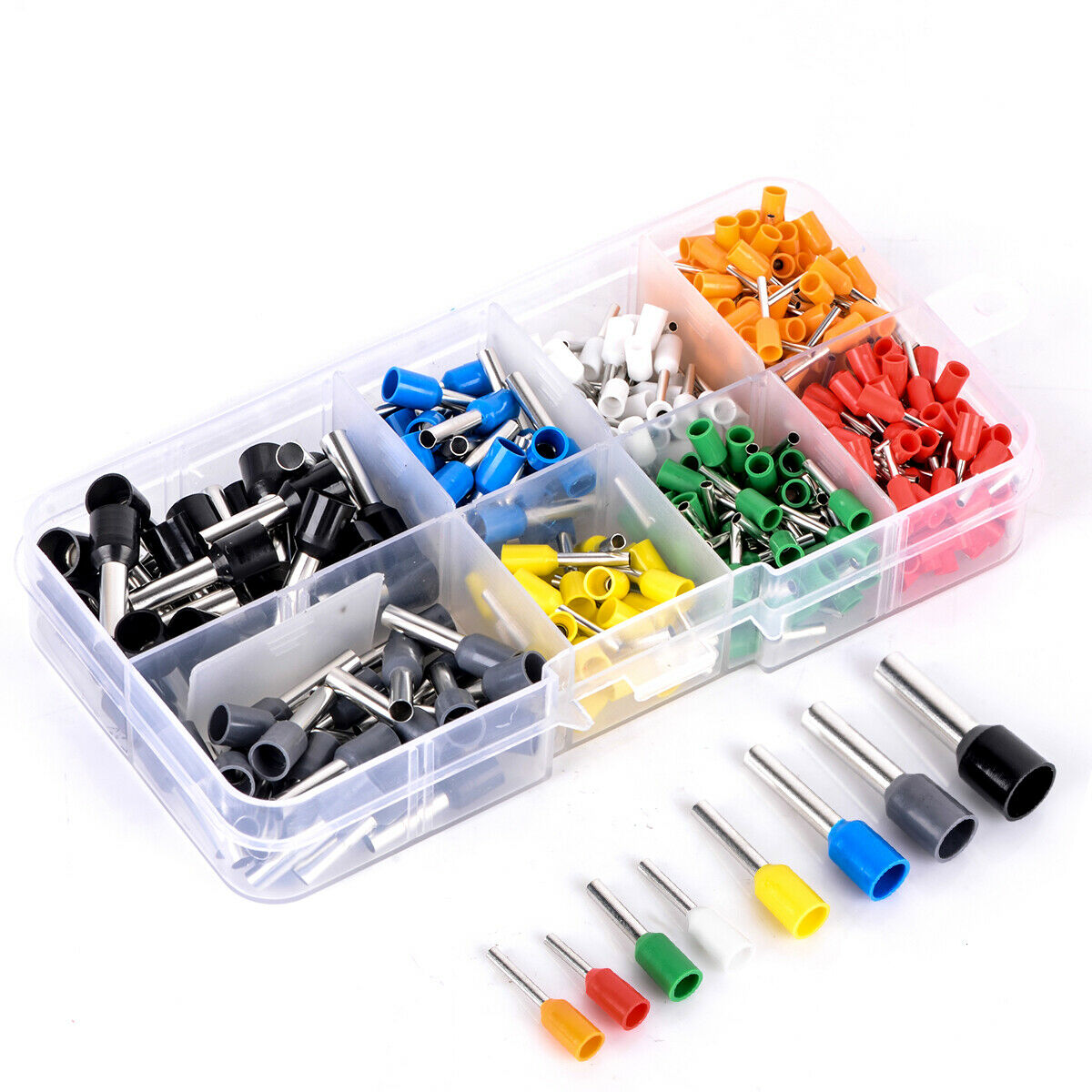 400pcs Wire Copper Crimp Connector Insulated Cord Pin End Terminal Kit 22-10AWG
