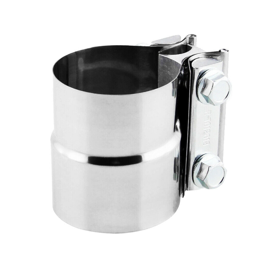 2 Pieces Stainless Steel 2.25'' Turn to 2.5" Exhaust Lap Joint Band Clamp