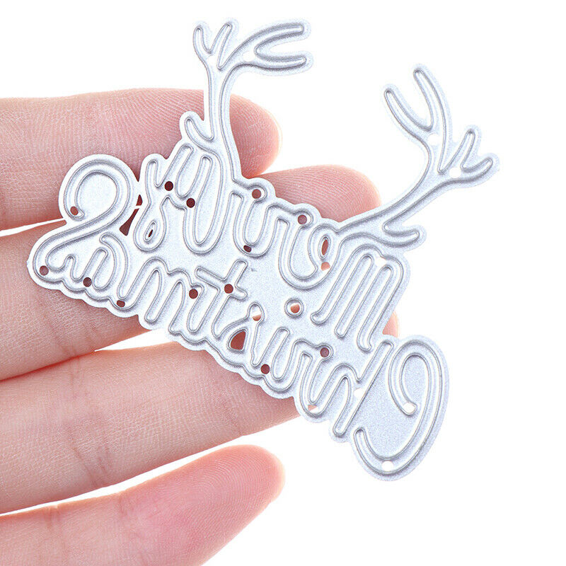 Merry Christmas Metal Cutting Dies Stencils DIY Scrapbooking Album Paper Card Kt