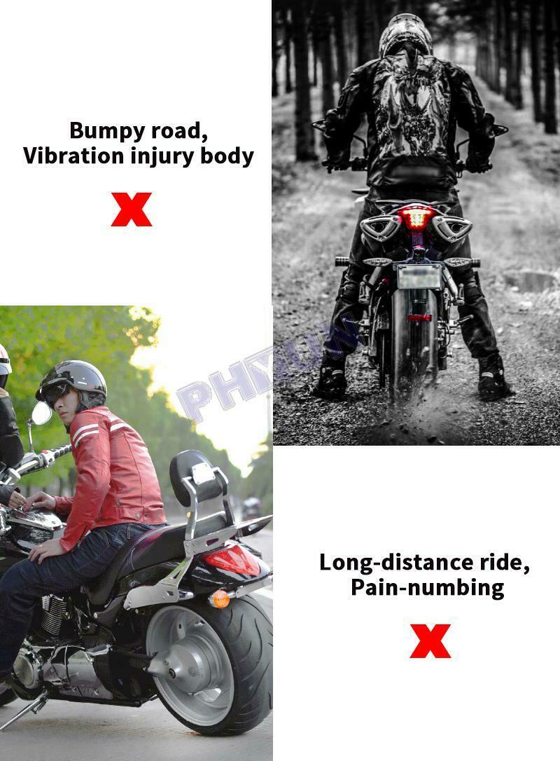 Universal Motorcycle Scooter Seat Inflatable Cushion Pressure Release + Air Pump