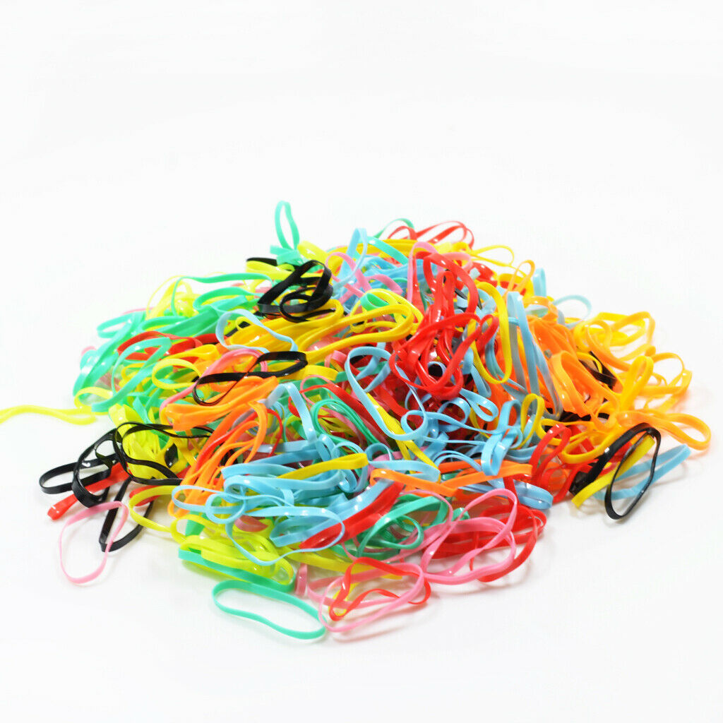 380-400x Mini Ponytail Holders Hair Elastic Ties Hair Elastic Elastic Bands