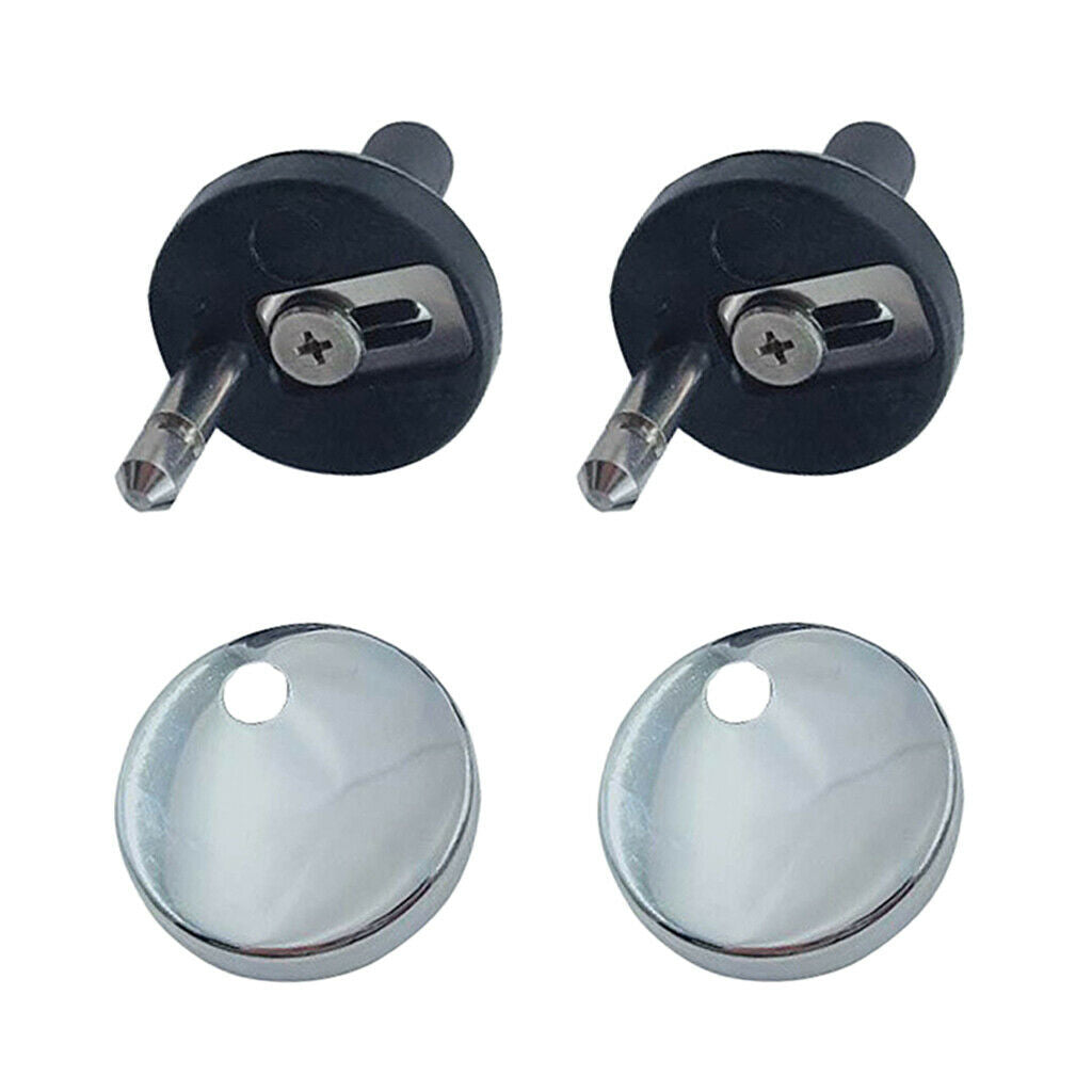 2Pcs Steel Toilet Seat Hinges Fittings Mounting Nuts Hinges DIY Repair Kits