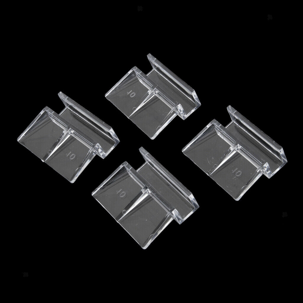 20Pcs 10mm Aquarium Fish Tank Glass Cover Support  Fastener Clips