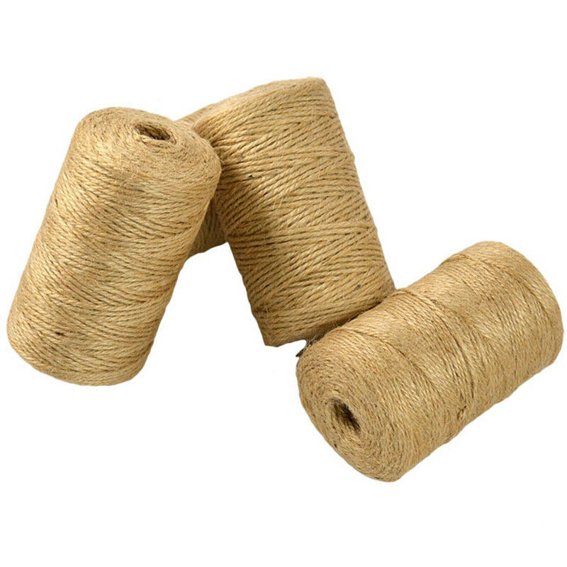 Jute Twine 100M Natural Sisal 2mm Rustic Tags Wrap Wedding Decoration Cra.l8