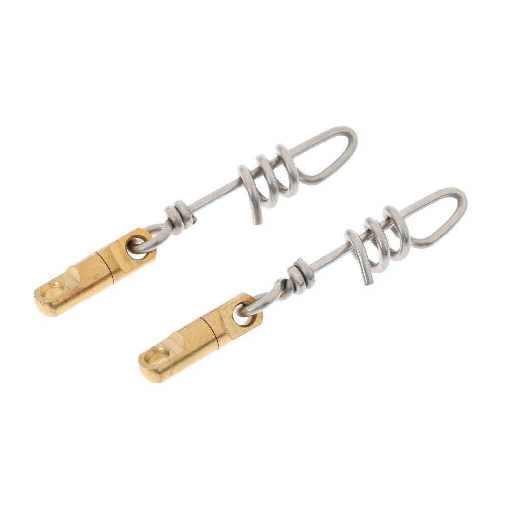 2x Heavy Duty Corkscrew Swivels Swirl Connector Lure Tackle Saltwater 400lb