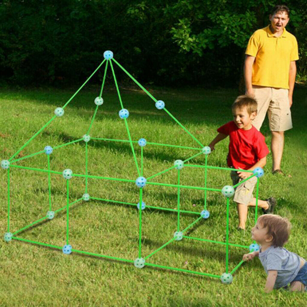 Kids Children's Construction Fort Building Kit Builder Castles Tunnels Tents